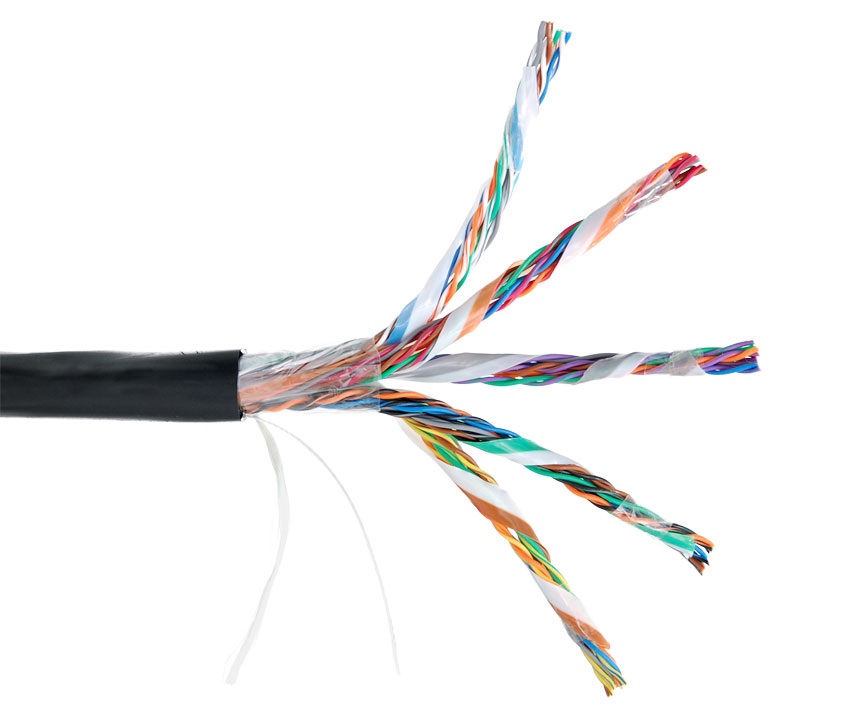 EC-UU025-5-PE-BK-3 Кабель UTP 25 пар, Кат.5, внешний, PE черный