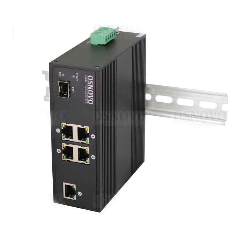 SW-40501/IC Промышленный PoE коммутатор на 6 портов (4PoE+1FE+1SFP)