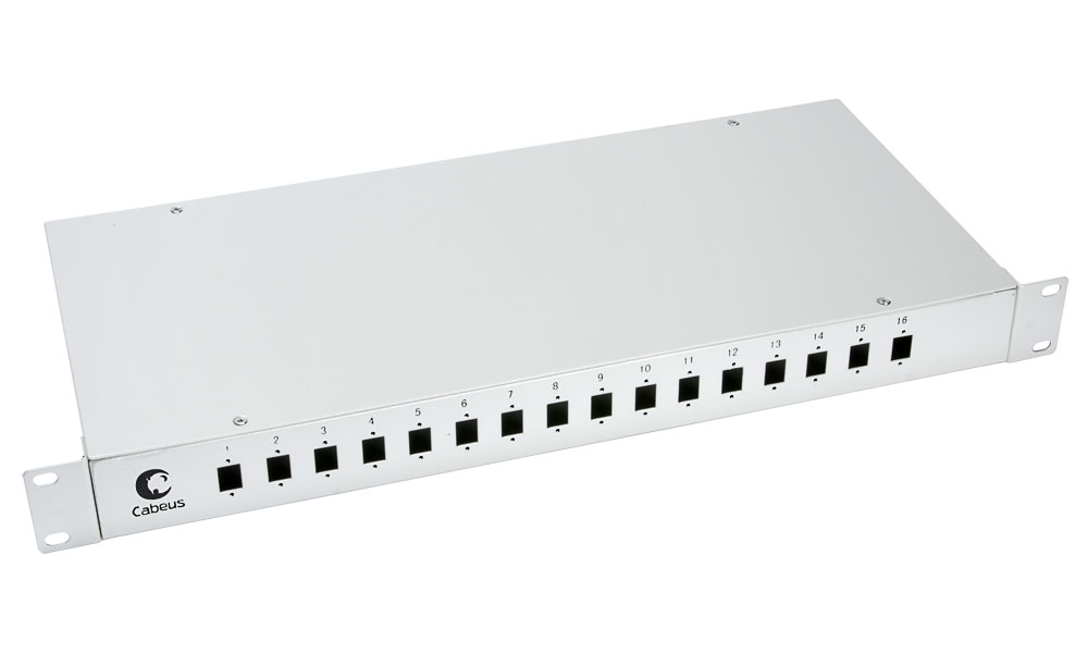 Cabeus FO-19-16SC Кросс бокс оптический 19" на 16 SC, LC duplex (7035c)