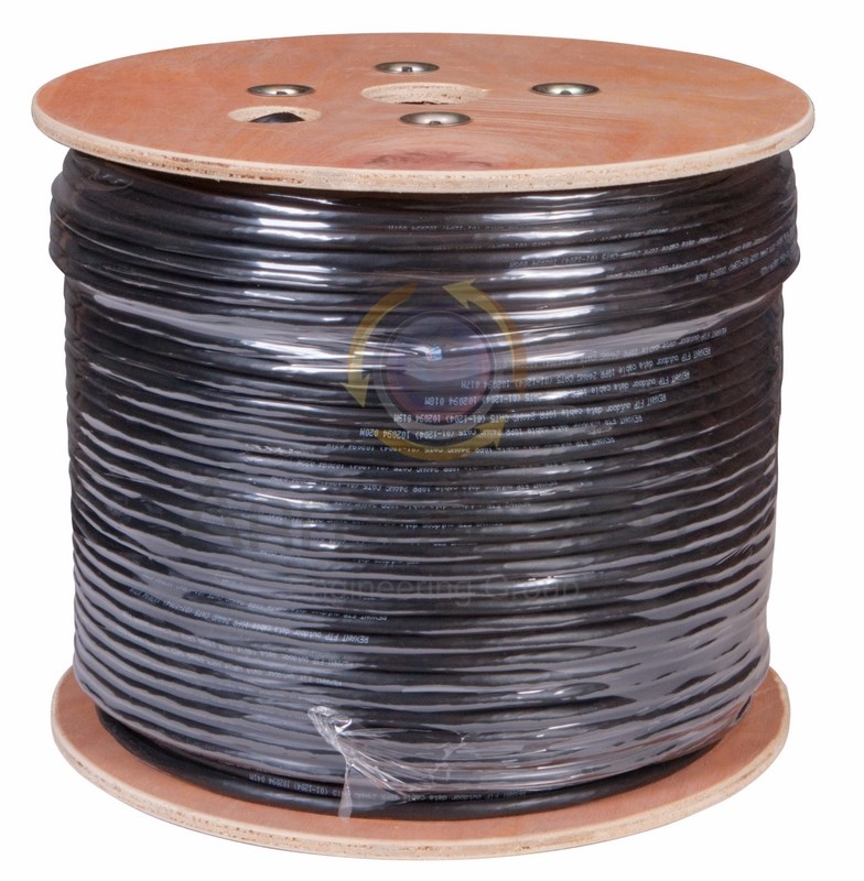 Кабель FTP 10 пар, Кат.5, внешний, PE черный (01-1204)