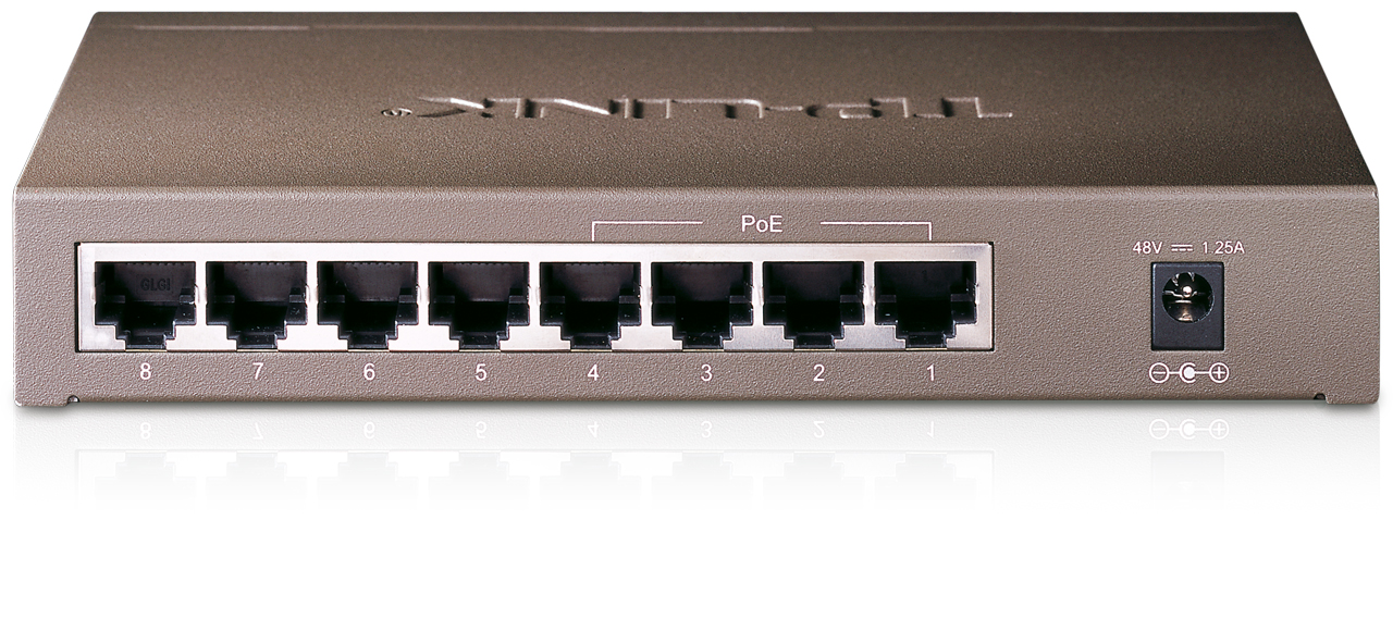 TL-SF1008P Мегабитный коммутатор на 8 портов (4PoE+4)