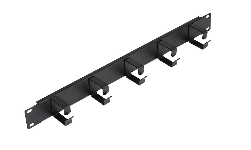 NMC-OK400-2 Кабельный органайзер 19", 1U, металл. кольца, 40мм, черный