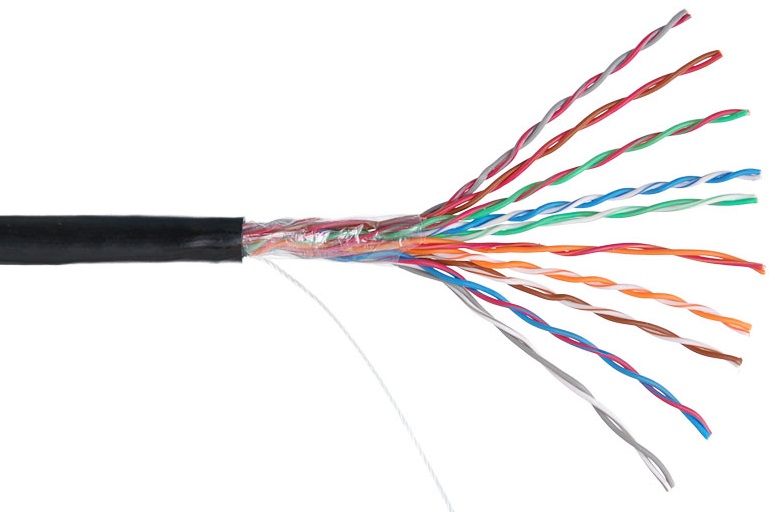 EC-UU010-5-PE-BK-3 Кабель UTP 10 пар, Кат.5, внешний, PE черный