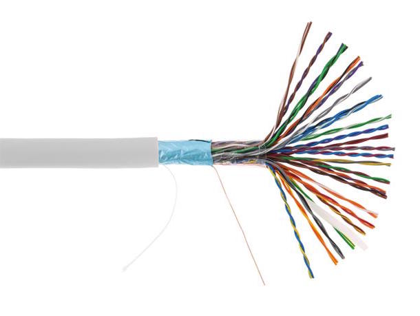 EC-UF025-5-PVC-GY-3 Кабель FTP 25 пар, Кат.5, внутренний, PVC серый