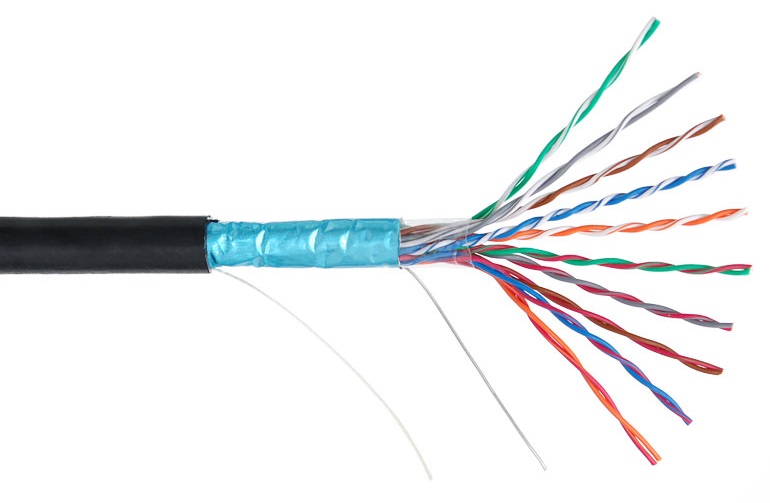 EC-UF010-5-PE-BK-3 Кабель FTP 10 пар, Кат.5, внешний, PE черный
