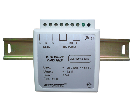 AT-12/30 DIN Источник стабилизированного питания 12В, 3А