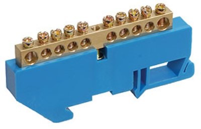 YNN10-69-10D-K07 Шина нулевая на DIN-изолятор ШНИ-6х9-10-Д-С