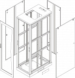 TFL-2-2460-MM-GY Комплект боковых металлических стенок для шкафа TFL 24U